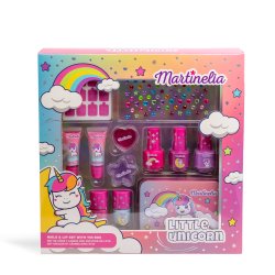 NYHED! MARTINELIA Little Unicorn Nails &amp; Lip Set With Tin Box
