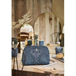 Cosmetic Bag Triangle Medium Kyoto Festival Denim Blue