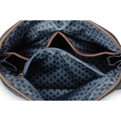 Cosmetic Bag Triangle Medium Kyoto Festival Denim Blue